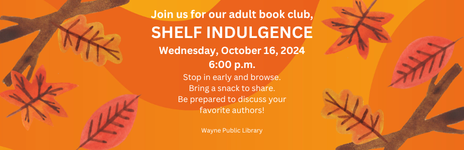 Book Club for Adults 10/16/24 at 6pm