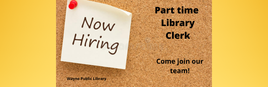 Now Hiring Clerk